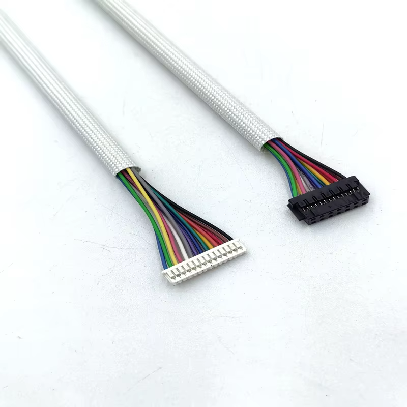 White High Temperature Resistant PVC Braid Shielding Sleeve Tube Connect Extension Cable for Computer