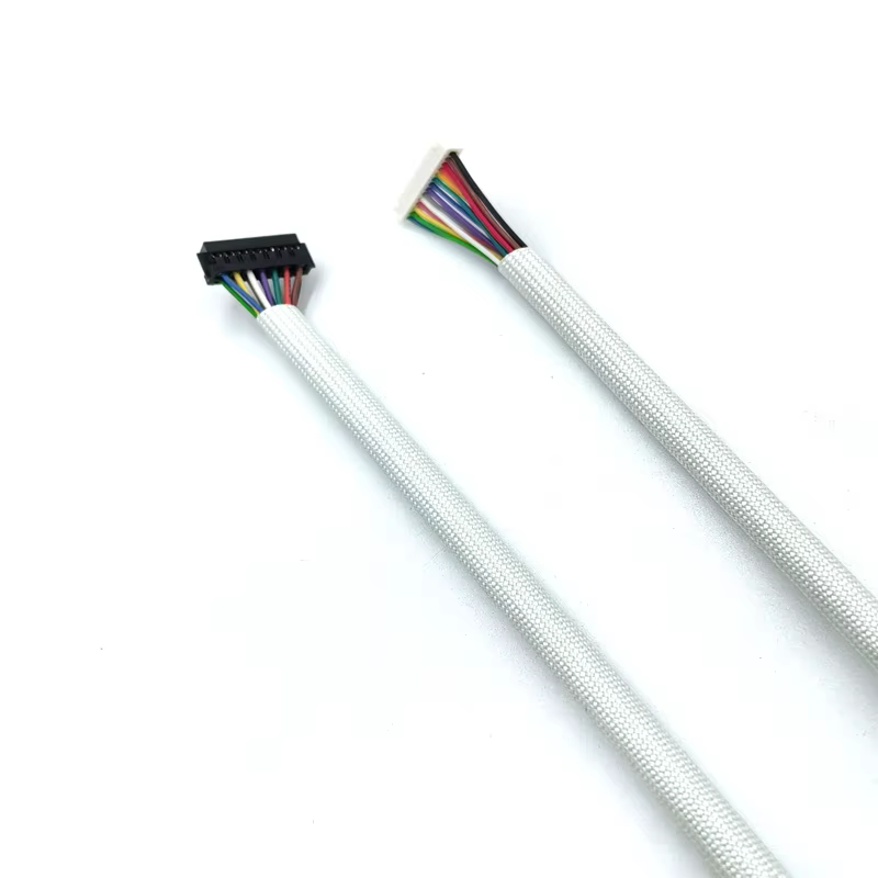 White High Temperature Resistant PVC Braid Shielding Sleeve Tube Connect Extension Cable for Computer
