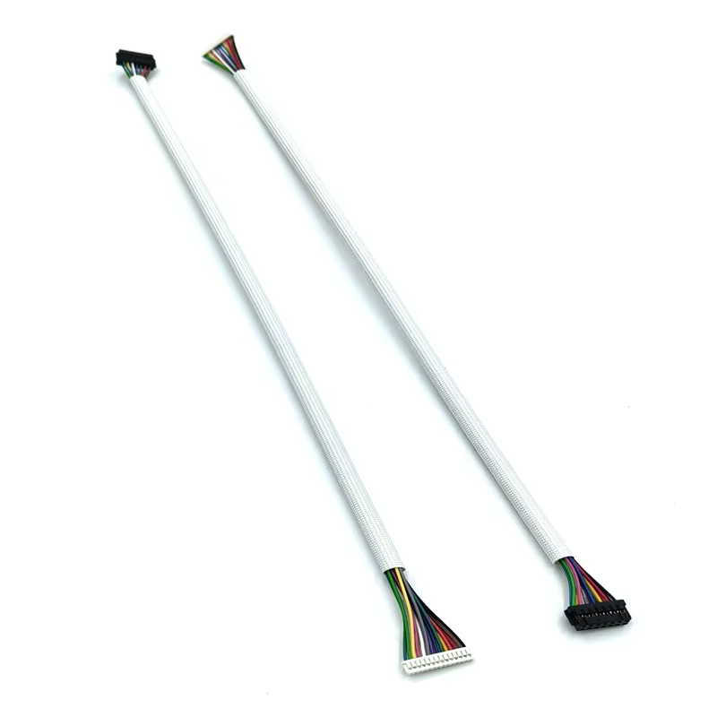 White High Temperature Resistant PVC Braid Shielding Sleeve Tube Connect Extension Cable for Computer