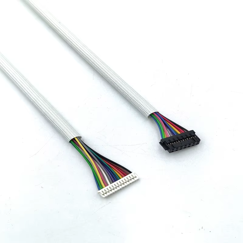 White High Temperature Resistant PVC Braid Shielding Sleeve Tube Connect Extension Cable for Computer