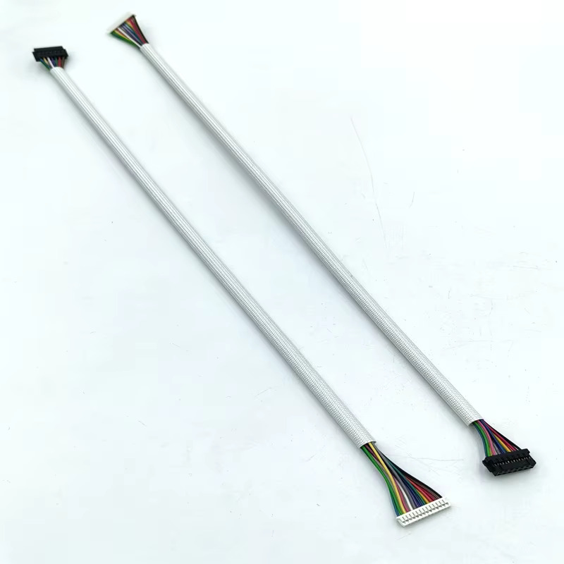 White High Temperature Resistant PVC Braid Shielding Sleeve Tube Connect Extension Cable for Computer