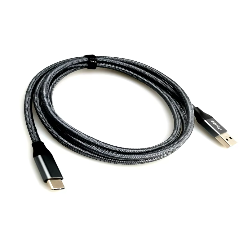 USB3.0 Gen 1 Type C to C Cable PD 60W Braided Data Cable with 10Gbps 5A Current Compatible with Mobile Phones