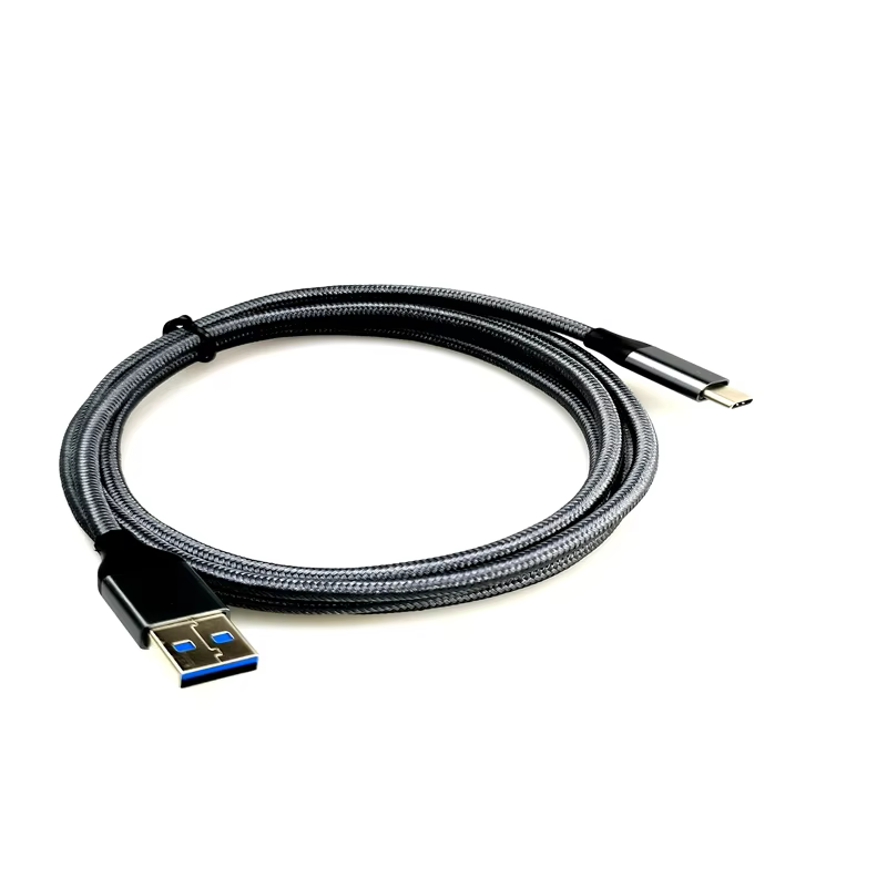 USB3.0 Gen 1 Type C to C Cable PD 60W Braided Data Cable with 10Gbps 5A Current Compatible with Mobile Phones