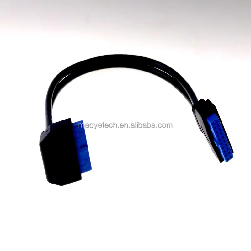 The Straight 20pin to 90 Degree 20pin Dual USB 3.0 Cable