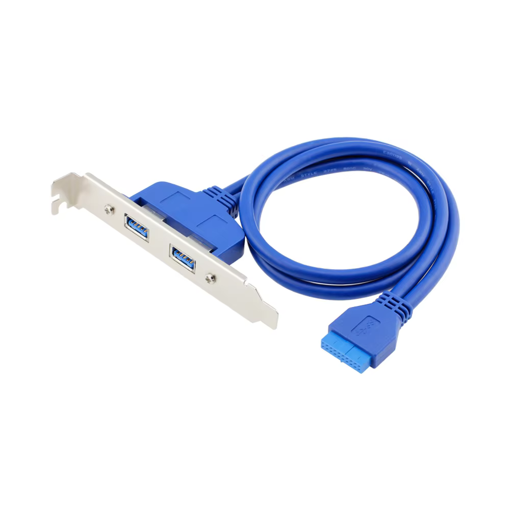 Motherboard 20pin to Dual USB 3.0 USB AF to 20-pin Data Cable