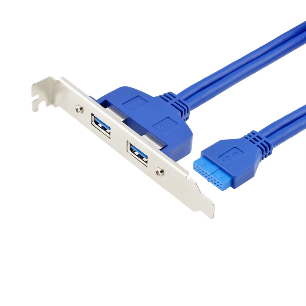 Motherboard 20pin to Dual USB 3.0 USB AF to 20-pin Data Cable