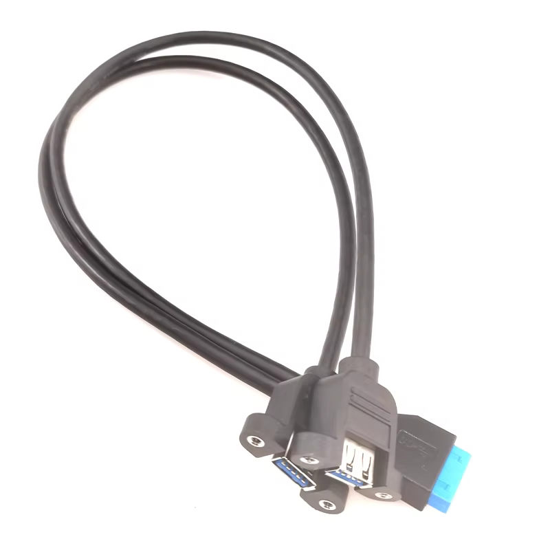 Type A Female to 20 Pin With Screw USB3.0 cable