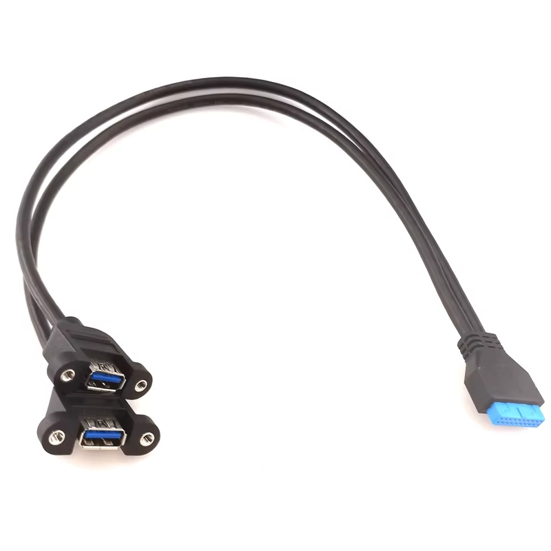 Type A Female to 20 Pin With Screw USB3.0 cable