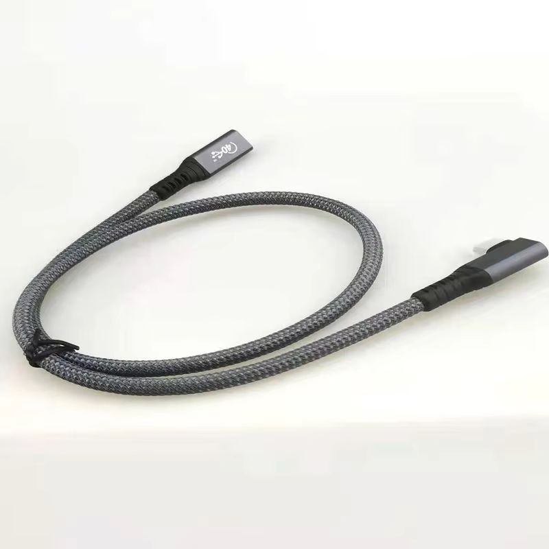 New Product with Braid Sleeve Type C Male to C Female USB4.0 Cable 100W 40Gbps Compatible with USB3.0 Cable