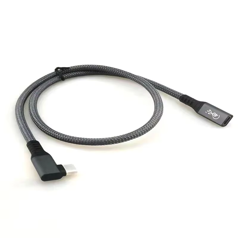 New Product with Braid Sleeve Type C Male to C Female USB4.0 Cable 100W 40Gbps Compatible with USB3.0 Cable