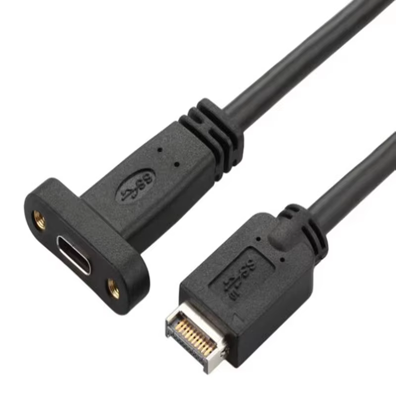 USB 3.2 Gen 2×2 C Female to Type E Gen 3.2 20G Transfer Rate Data Cable for Computer 3A Fast Charging with Screw