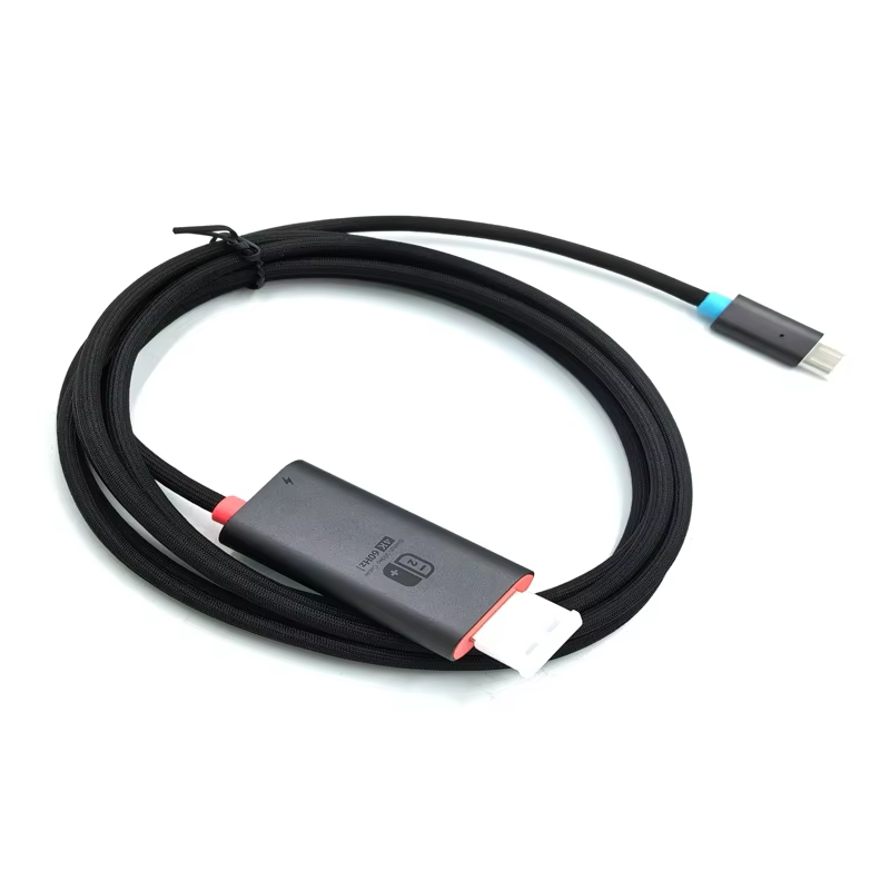 Maoye New Products Hot Sell Gold Connectors Nickel Plated Type C to HD Braid Nylon Cable for Nintendo Switch and Computer Use