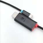 Maoye New Products Hot Sell Gold Connectors Nickel Plated Type C to HD Braid Nylon Cable for Nintendo Switch and Computer Use