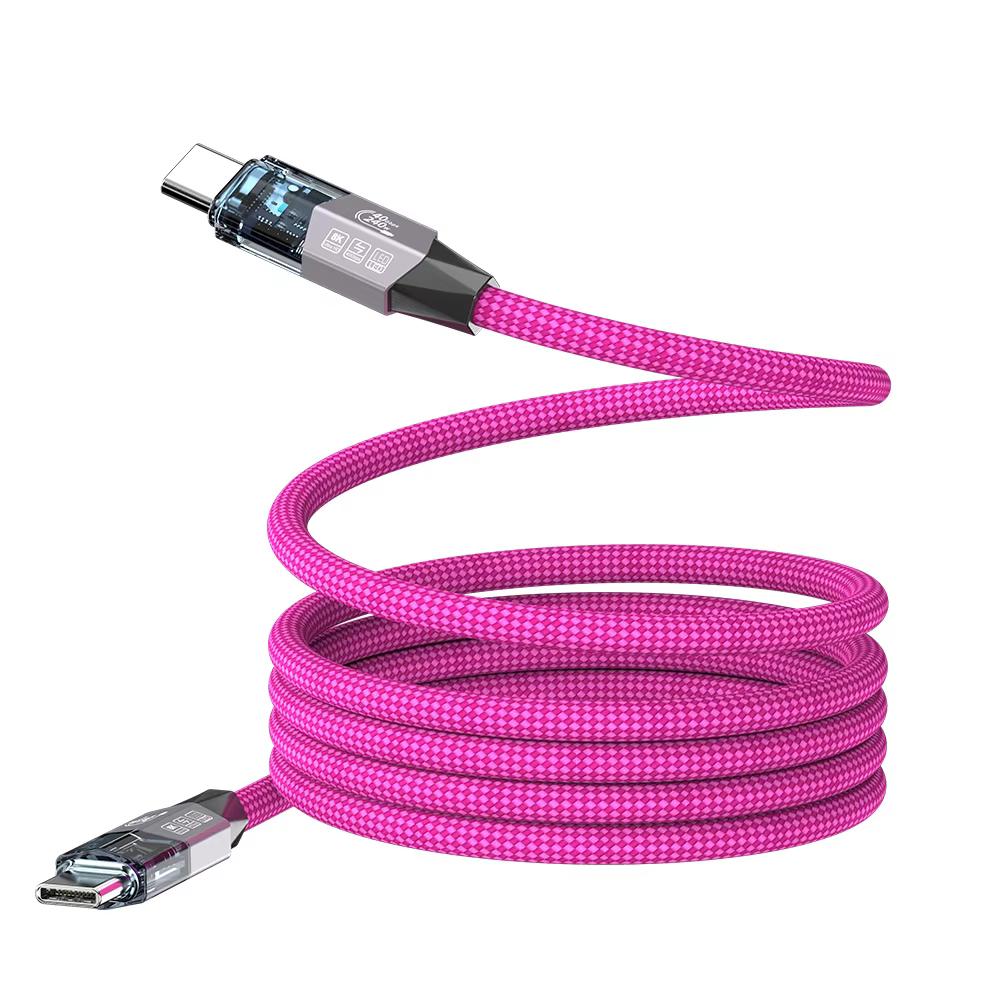 Colorful Sleeved Maoye USB 4.0 Cable 1.2m 40Gbps Data Sync 240W Fast Charging Tinned Copper Conductor 8K Video Monitor Computer