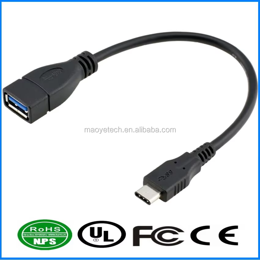 High Quality USB3.1 Type C Male to USB3.0 Female OTG Extension Cable