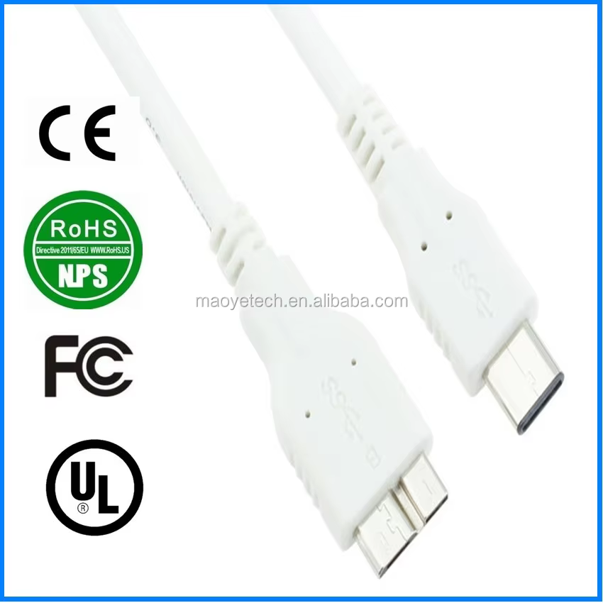 Factory Price Fast Charging Data Transfer USB3.1 Type C to USB3.0 Micro B Data Cable for Laptop