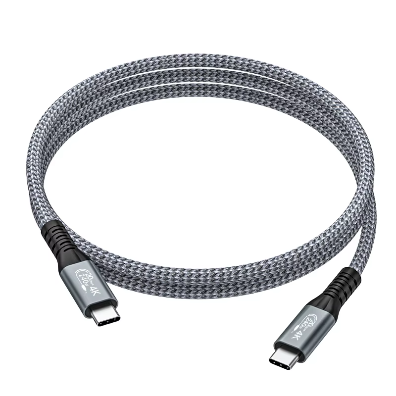 USB3.2 Gen2 Data Cable 2m Dual 4K Compatible with Type-C 20Gbps Transmission for PD240W and IPh 15 USB Data Cable