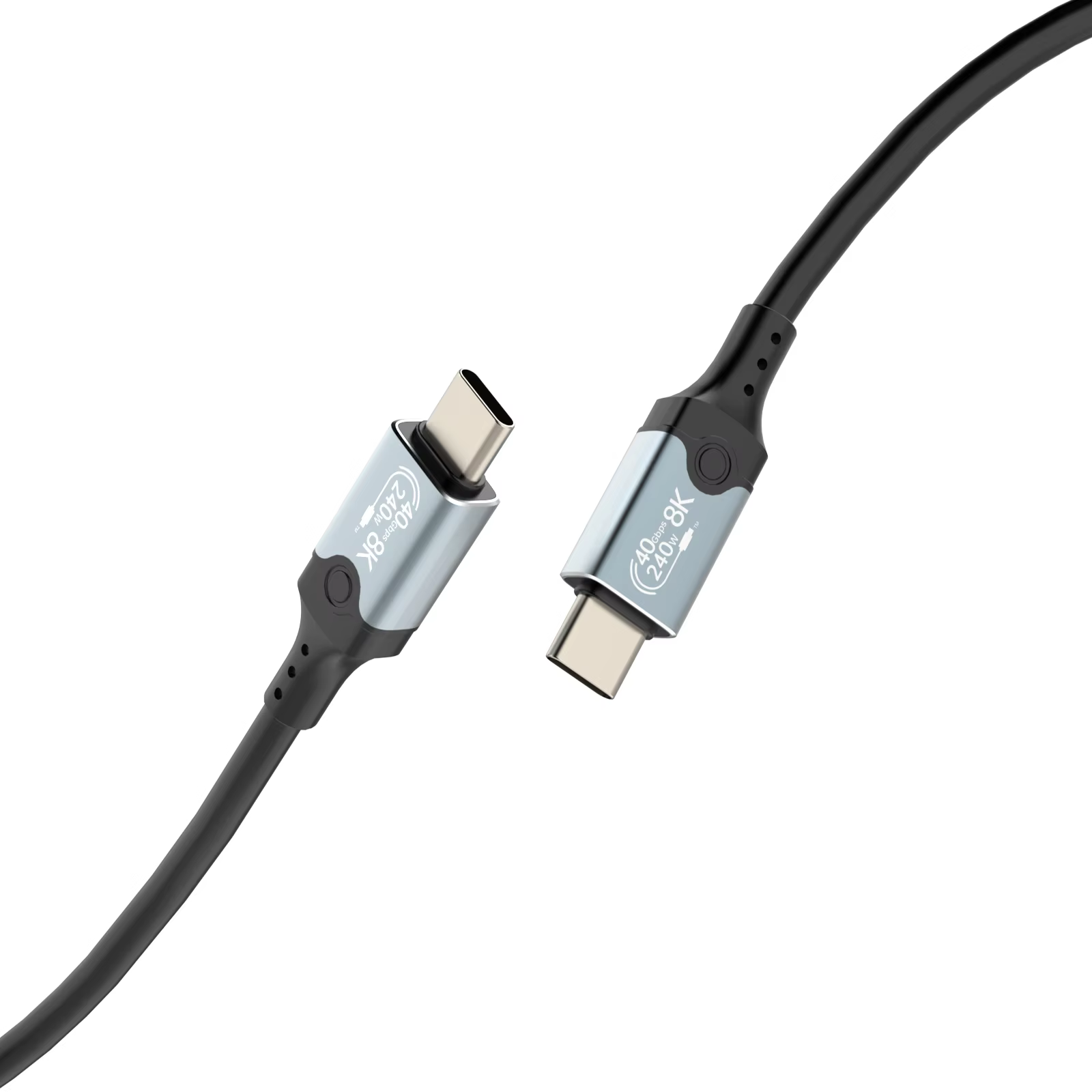 USB4 Data Cable Dual 8K Compatible With Type C 40Gbps Transmission PD240W & IPho 15 Compatible USB Cable