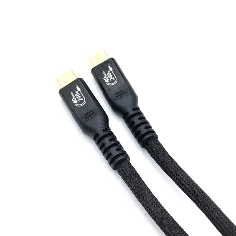 USB4 3Meters 10FT 40Gbps 8K 60Hz Compatible Thunderbolt 5 PD 240W Gen4 5A Fast Charging Nylon USB Type C Data Cables for Camera