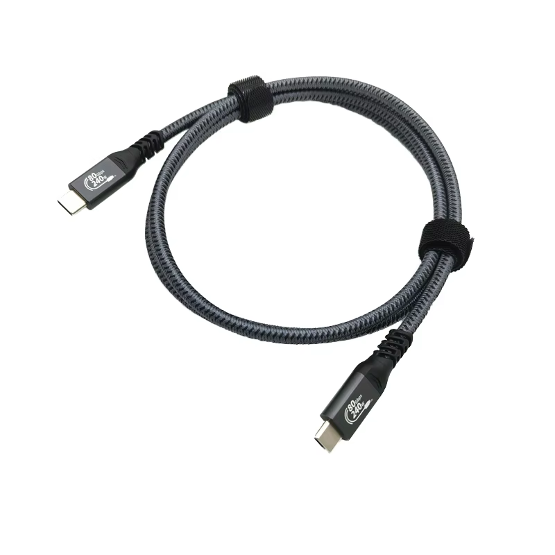 80Gbps USB4 V2 Cable Type-C 8K 60Hz Display 240W 5A Fast Charging Pure Copper Conductor for Thunderbolt 5/4 Compatible IPH