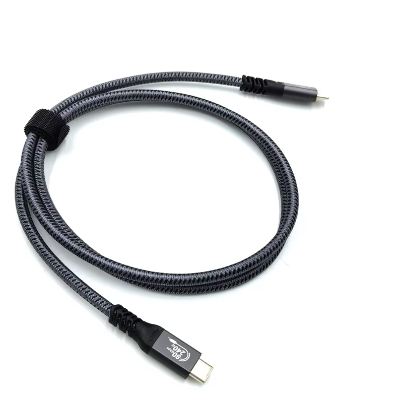 80Gbps USB4 V2 Cable Type-C 8K 60Hz Display 240W 5A Fast Charging Pure Copper Conductor for Thunderbolt 5/4 Compatible IPH