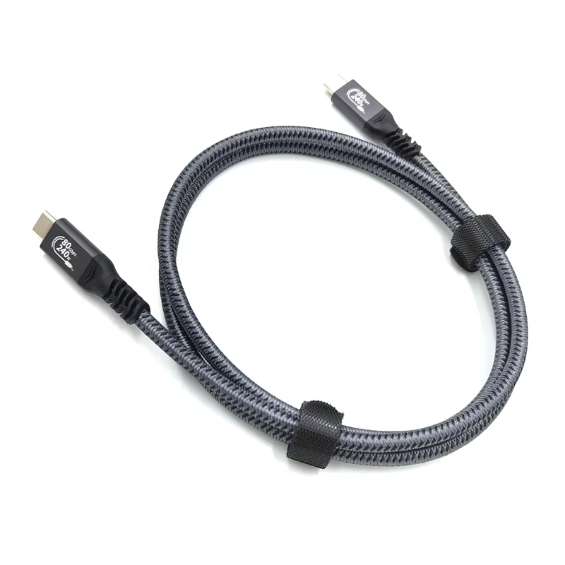 80Gbps USB4 V2 Cable Type-C 8K 60Hz Display 240W 5A Fast Charging Pure Copper Conductor for Thunderbolt 5/4 Compatible IPH