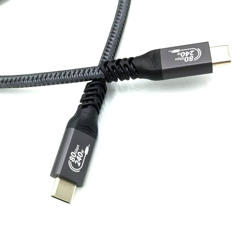 80Gbps USB4 V2 Cable Type-C 8K 60Hz Display 240W 5A Fast Charging Pure Copper Conductor for Thunderbolt 5/4 Compatible IPH