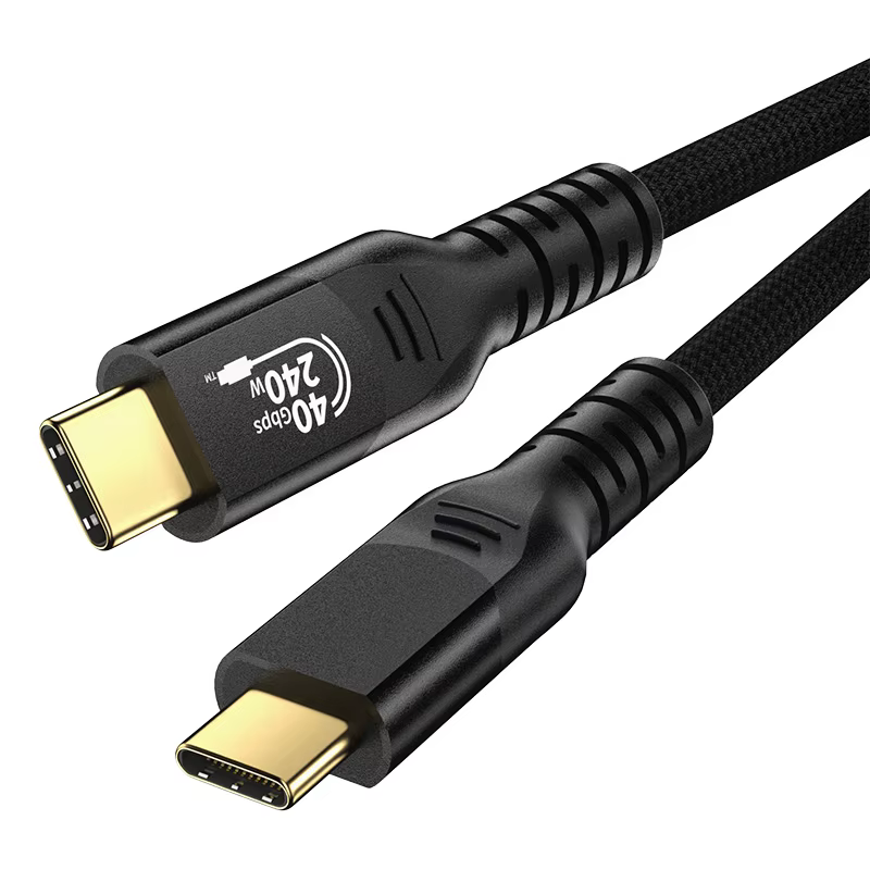 USB4 3meters 10ft 40Gbps 8K 60Hz Compatible Thunderbolt 4 PD 240W Gen4 5A Fast Charging Nylon C C Data Cable for Mobile Phone