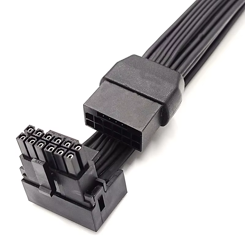 PCIE5.0 12VHPWR 12+4PIN Graphics Card Extension Cable 600W Max Power when Rotating from Male to Female Computer Accessory