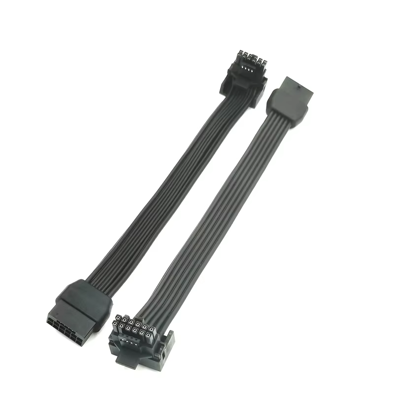 PCIE5.0 12VHPWR 12+4PIN Graphics Card Extension Cable 600W Max Power when Rotating from Male to Female Computer Accessory