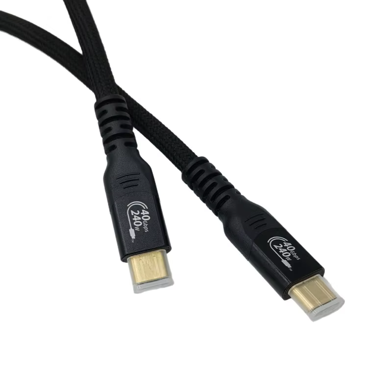 USB4 Full-Function Data Cable 80Gbps Transmission 4K144Hz Compatible with Thunderbolt 4/3 Dual Type-C