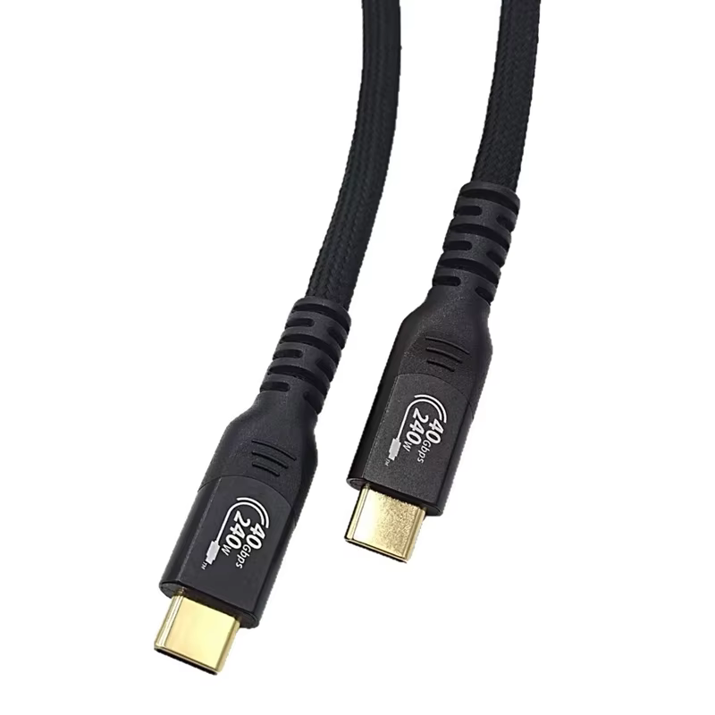 USB4 Full-Function Data Cable 80Gbps Transmission 4K144Hz Compatible with Thunderbolt 4/3 Dual Type-C