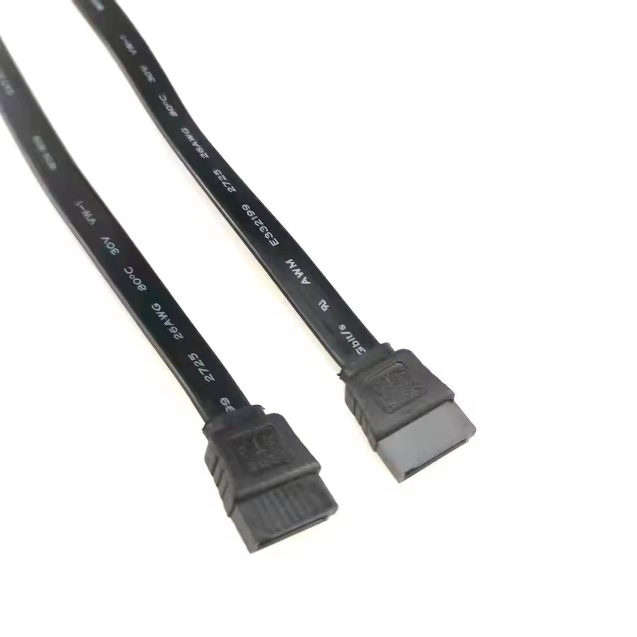 Red SATA 3.0 6Gbps 7Pin Straight Shielded Metal Clasp 50cm Transparent PVC Jacket Cable for IOS Car Computer Scanner Earphone
