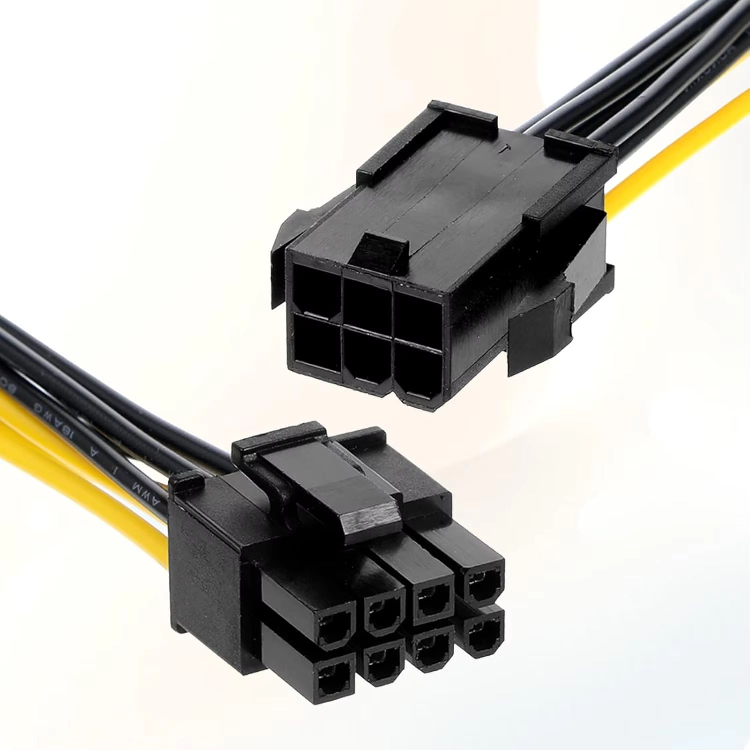 2 Pack 6 Pin Female to 8 Pin Male Power Supply Adapter Cable for Computer