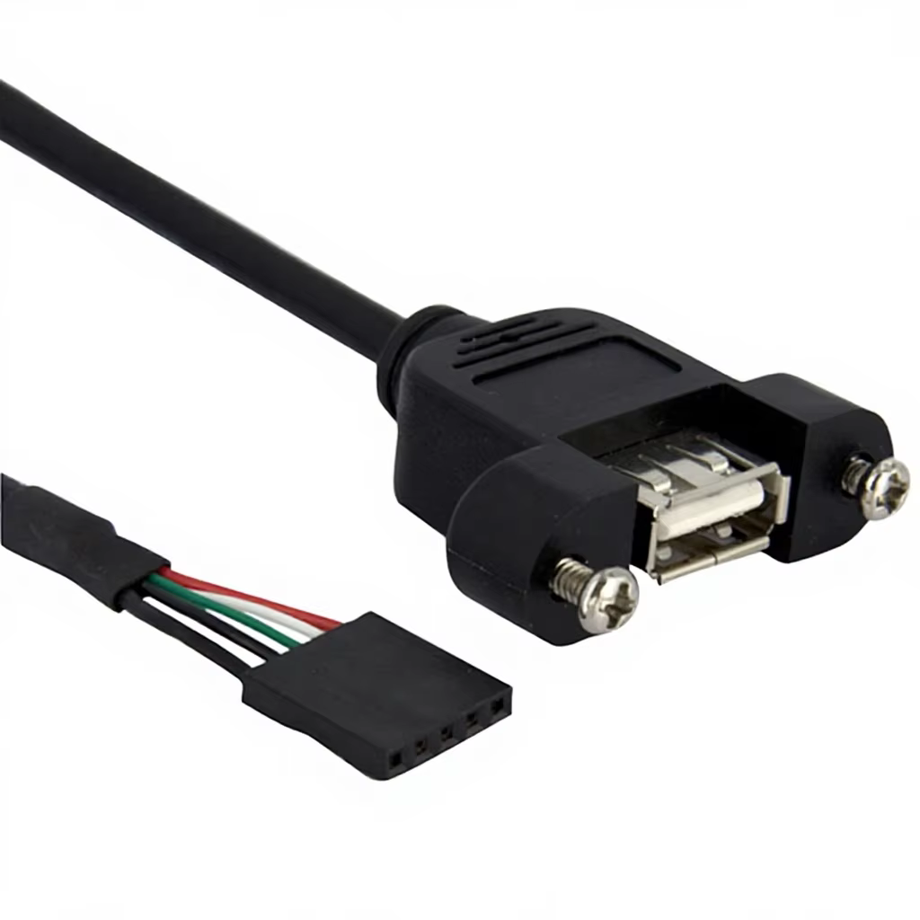 USB a Type Female 4-Pin JST PH2.0 Header Cable Tinned Copper Conductors PVC Jacket Braid Shielding for Computer/Scanner/Camera