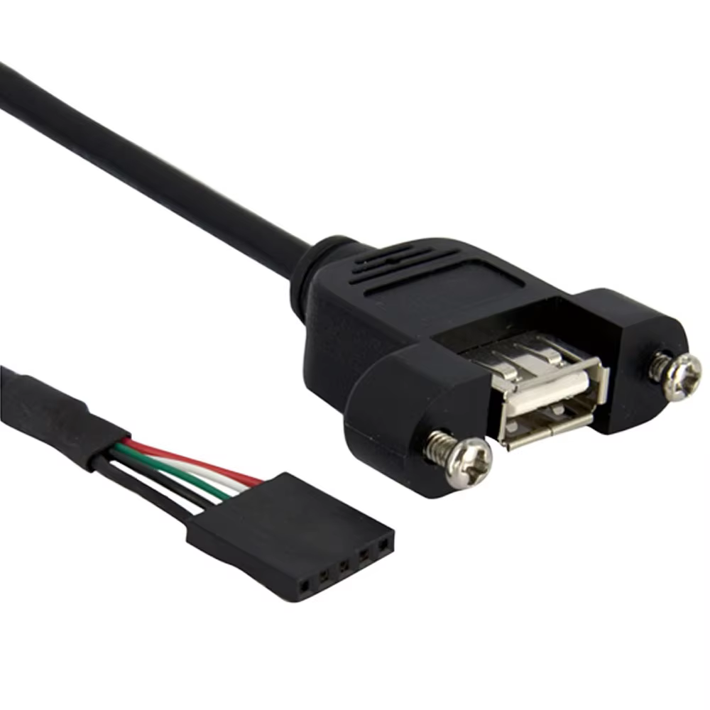 USB a Type Female 4-Pin JST PH2.0 Header Cable Tinned Copper Conductors PVC Jacket Braid Shielding for Computer/Scanner/Camera