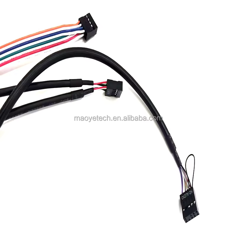 8.45 Switch & LED (5mm/3mm) LVDS Flat Sleeved Audio & Video Wire Harness for Computer HSG 2.54 UL1007 Cable