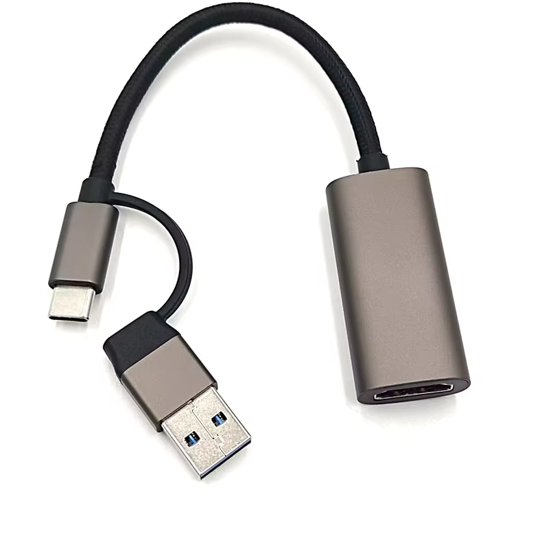 USB3.0 HD USB Type C Capture Card Streaming 1080P MP4 Compatible iPad Mac OS Windows Quest 3Switch2/1 Xbox Camera 5V DC/AC