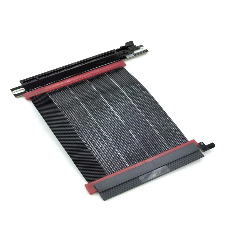 PCI-E 4.0 Riser Cable PVC Jacket RTX4090/RTX4080/RX7900XTX High-Speed X16 Extender Card Flexible RoHS Certified 180 Degree
